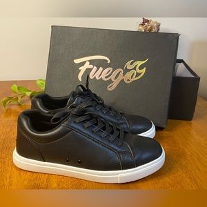 Fuego dance shoes, Gender neutral, Black and white low-top